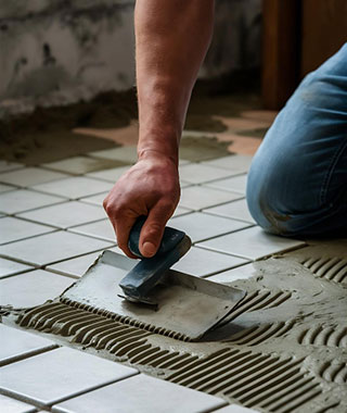 Trabajo de solado en vivienda en Madrid realizado por Reformas Néstor